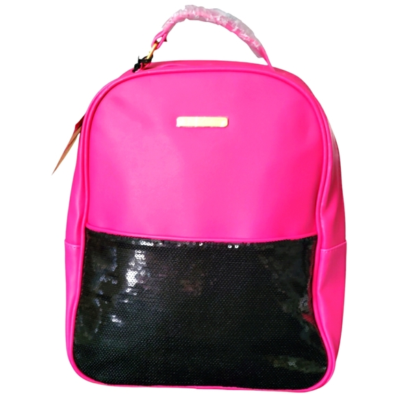 Juicy Couture Pink Backpack with Black Sequin - Picture 1 of 6